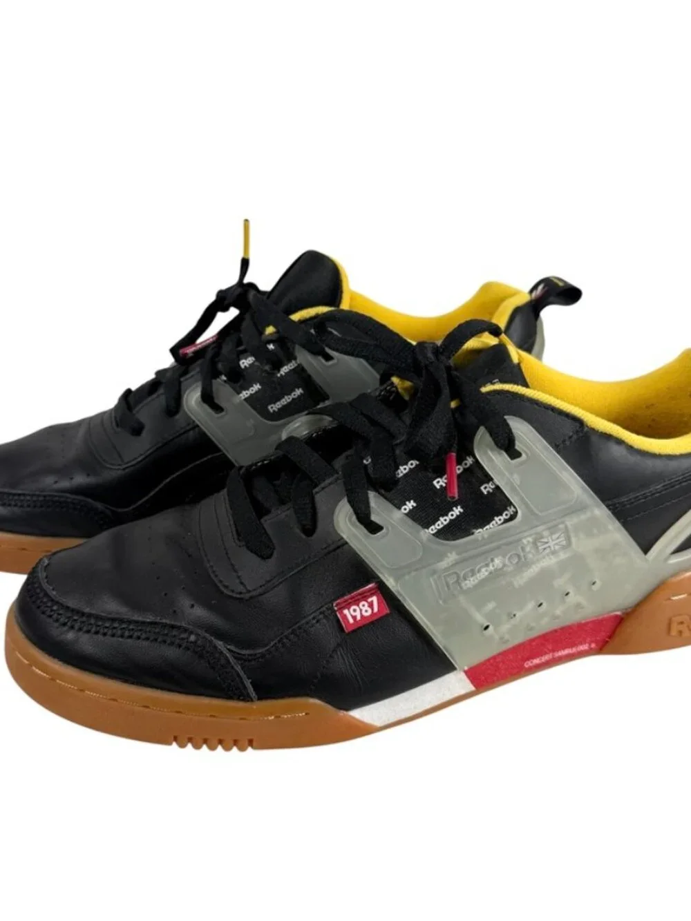 Reebok Workout Plus ATI Black/Gray/Yellow Lace-Up Men's Size 13 Sneaker DV5242